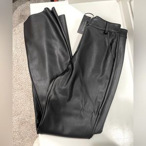 Black vegan leather pants